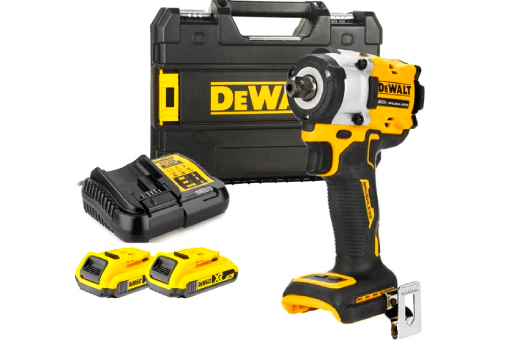 DEWALT ATOMIC 20V MAX 1/2in Detent Pin Impact Wrench Kit with Batteries