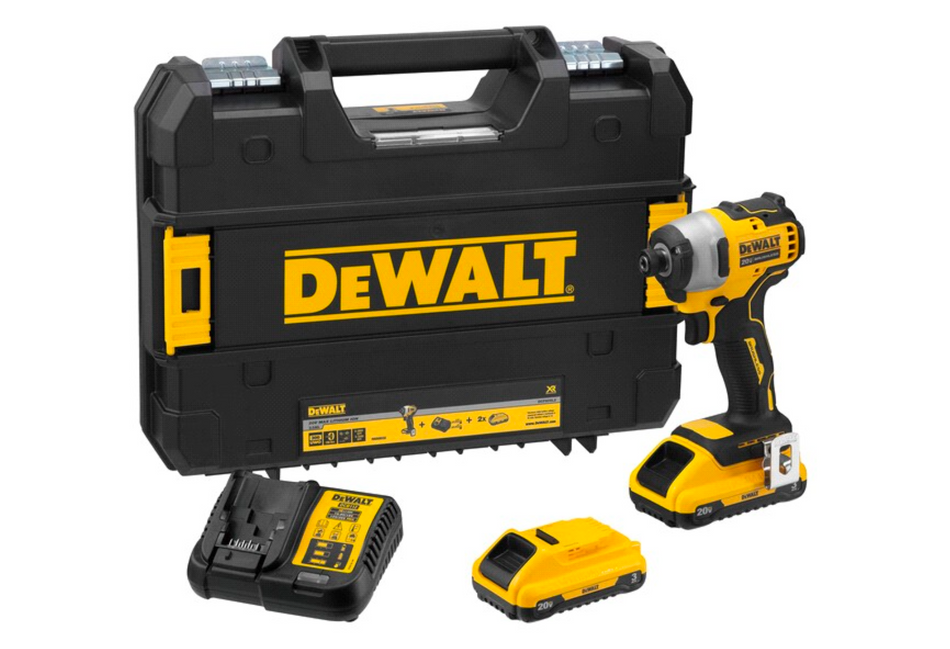 DEWALT ATOMIC 20V MAX Compact 1/4in Impact Driver Kit with Batteries and Charger