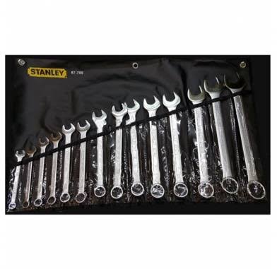 STANLEY 14pcs Slimline Comb Spanner Set (Inches) 3/8", 7/16", 1/2", 9/16", 5/8", 11/16", 3/4", 13/16", 7/8", 15/16", 1", 1.1/16", 1.1/8", 1.1/4"