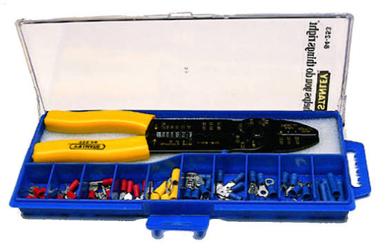  STANLEY CRIMPING PLIERS SET W/ TERMINALS IN PVC CASE – 36SET/CTN