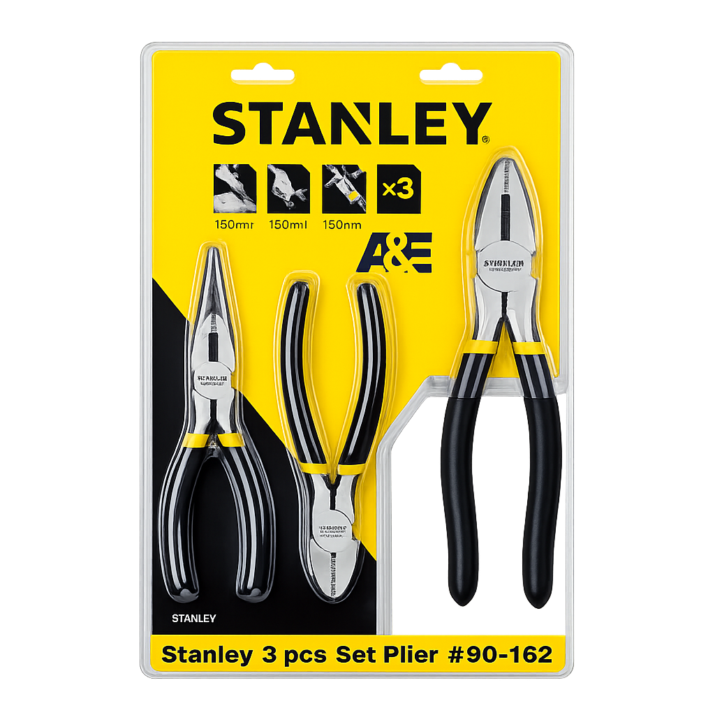 STANLEY PLIERS SET - 3 PCS SET (#84-101; #84-105; #84-023)