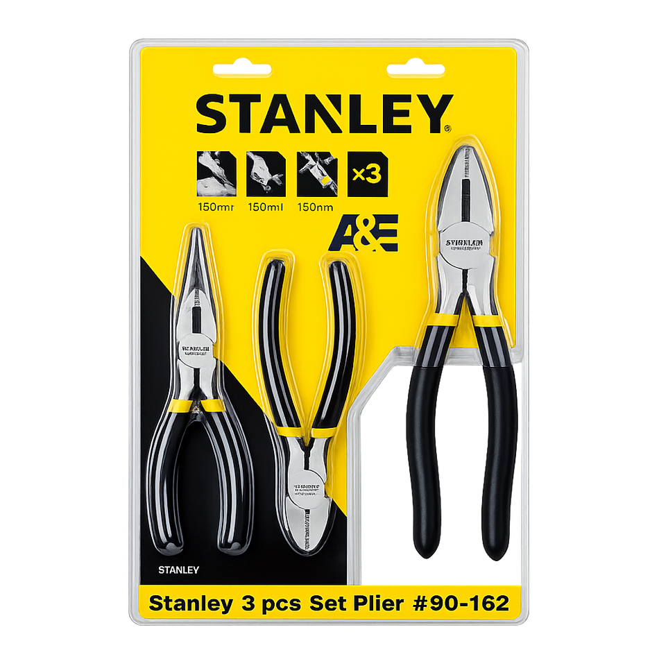 STANLEY PLIERS SET - 3 PCS SET (#84-101; #84-105; #84-023)