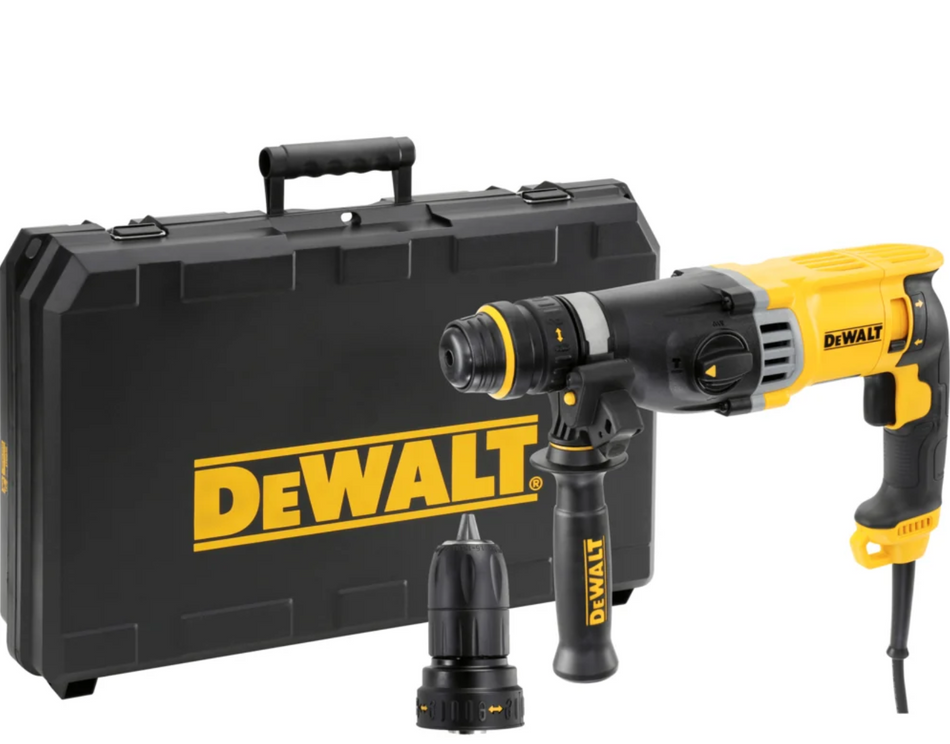 DEWALT 28mm 900W 3-Mode SDS+ Rotary Hammer With Quick Change Chuck Compact Hammer